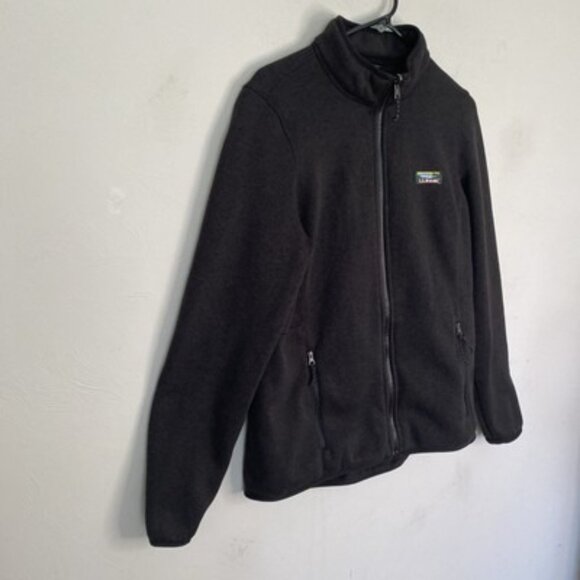 L. L. Bean Womens M Reg  Fleece Sweater jacket Brown Full Zip Pockets Hiking EUC - Picture 2 of 12